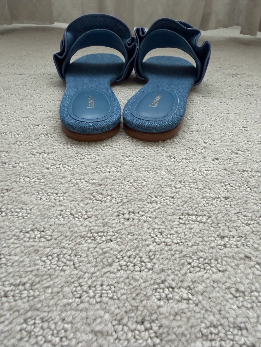 Larroude Ivy Ruffle Slides - Picture 3 of 5